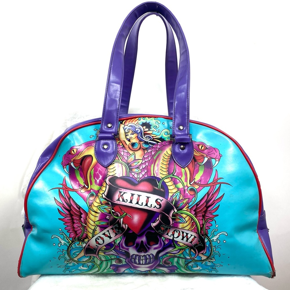 Ed Hardy Bowler Travel Duffle Bag